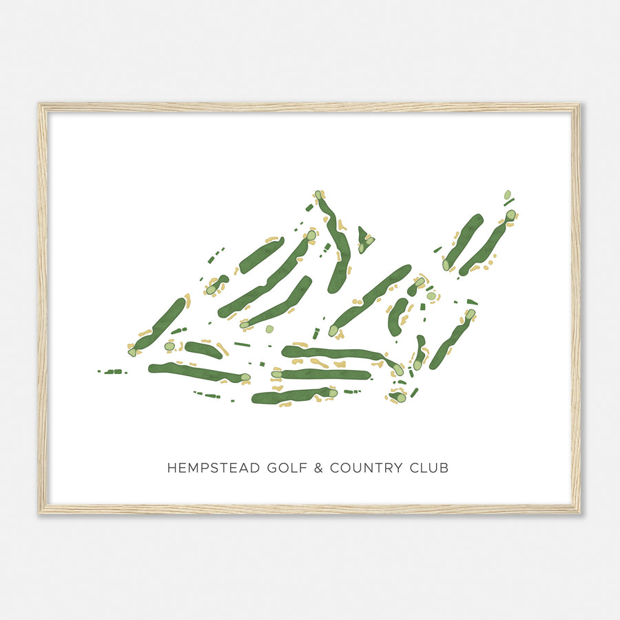 Print of Hempstead Golf & Country Club Modern Map
