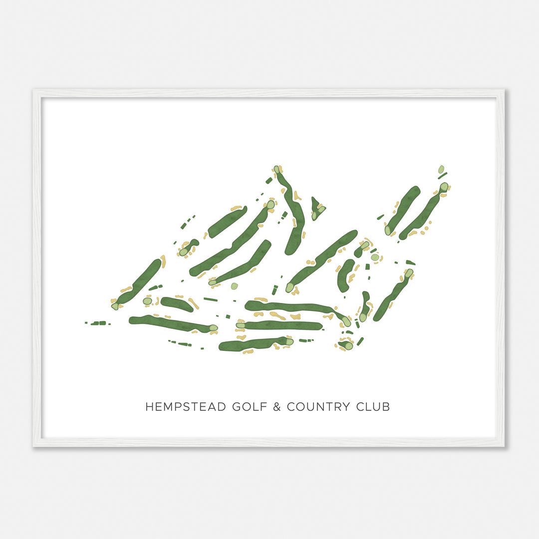 Print of Hempstead Golf & Country Club Modern Map