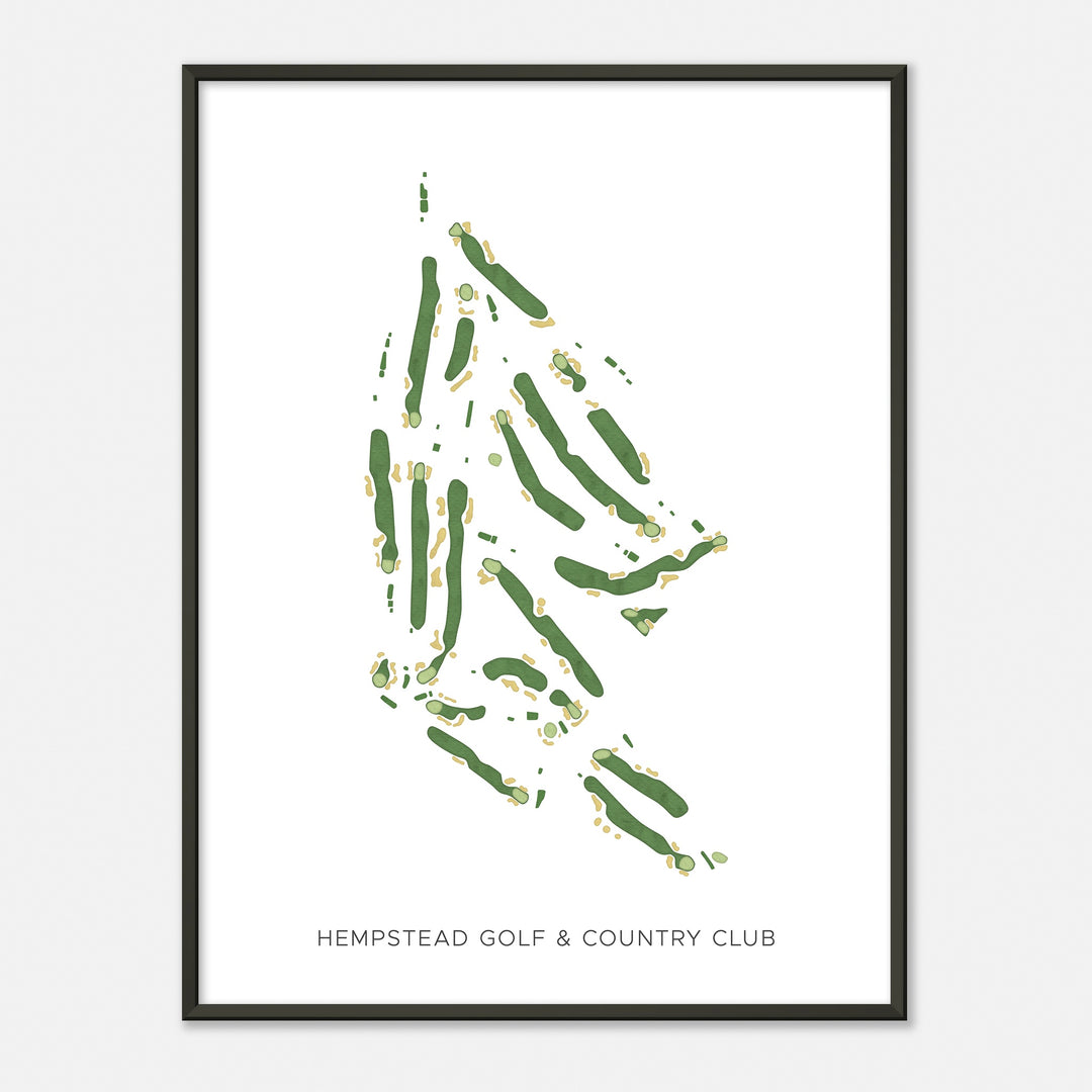 Print of Hempstead Golf & Country Club Modern Map