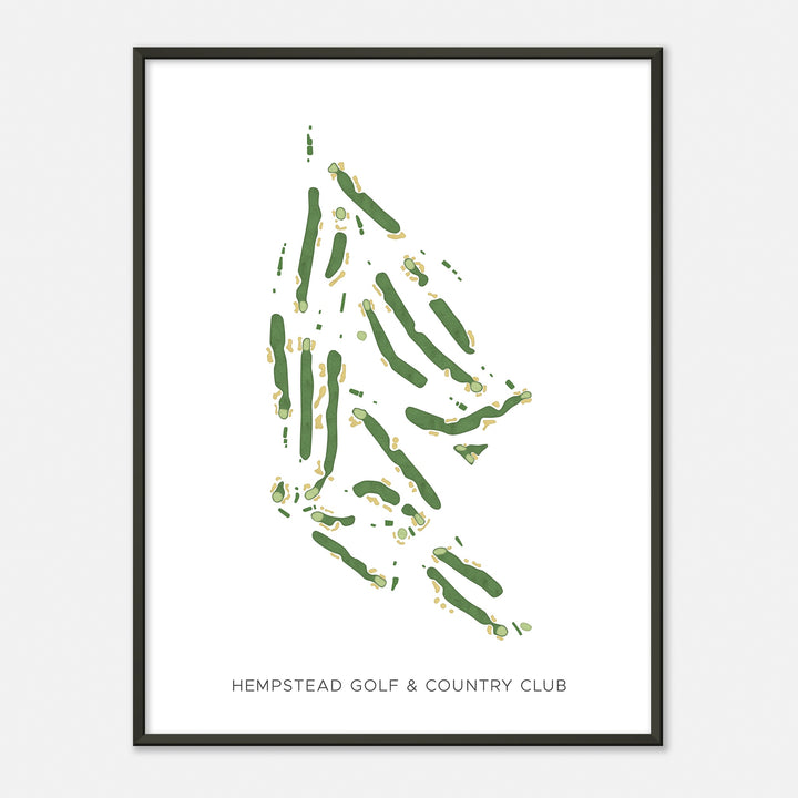 Print of Hempstead Golf & Country Club Modern Map