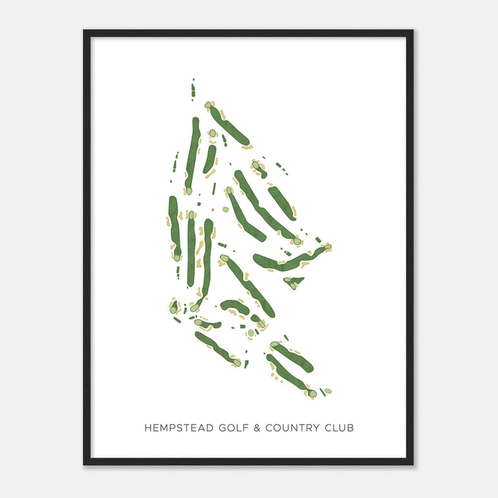 Print of Hempstead Golf & Country Club Modern Map
