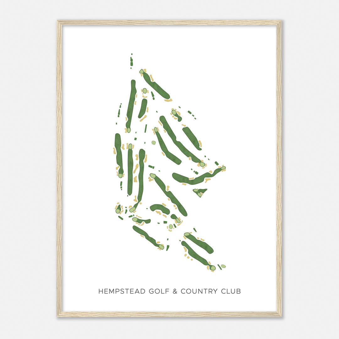 Print of Hempstead Golf & Country Club Modern Map