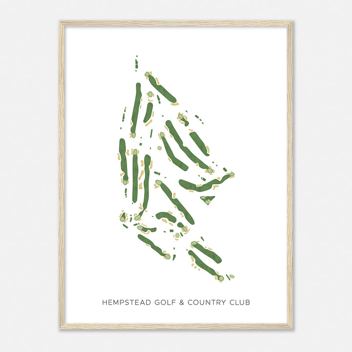 Print of Hempstead Golf & Country Club Modern Map