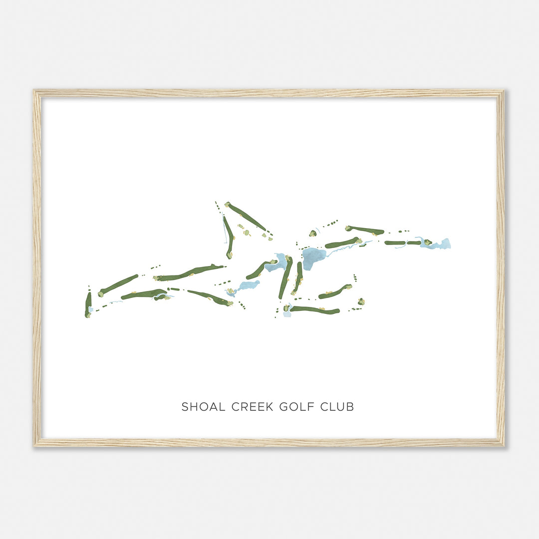 Print of Shoal Creek Golf Club Modern Map