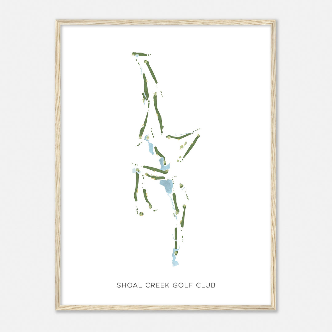 Print of Shoal Creek Golf Club Modern Map