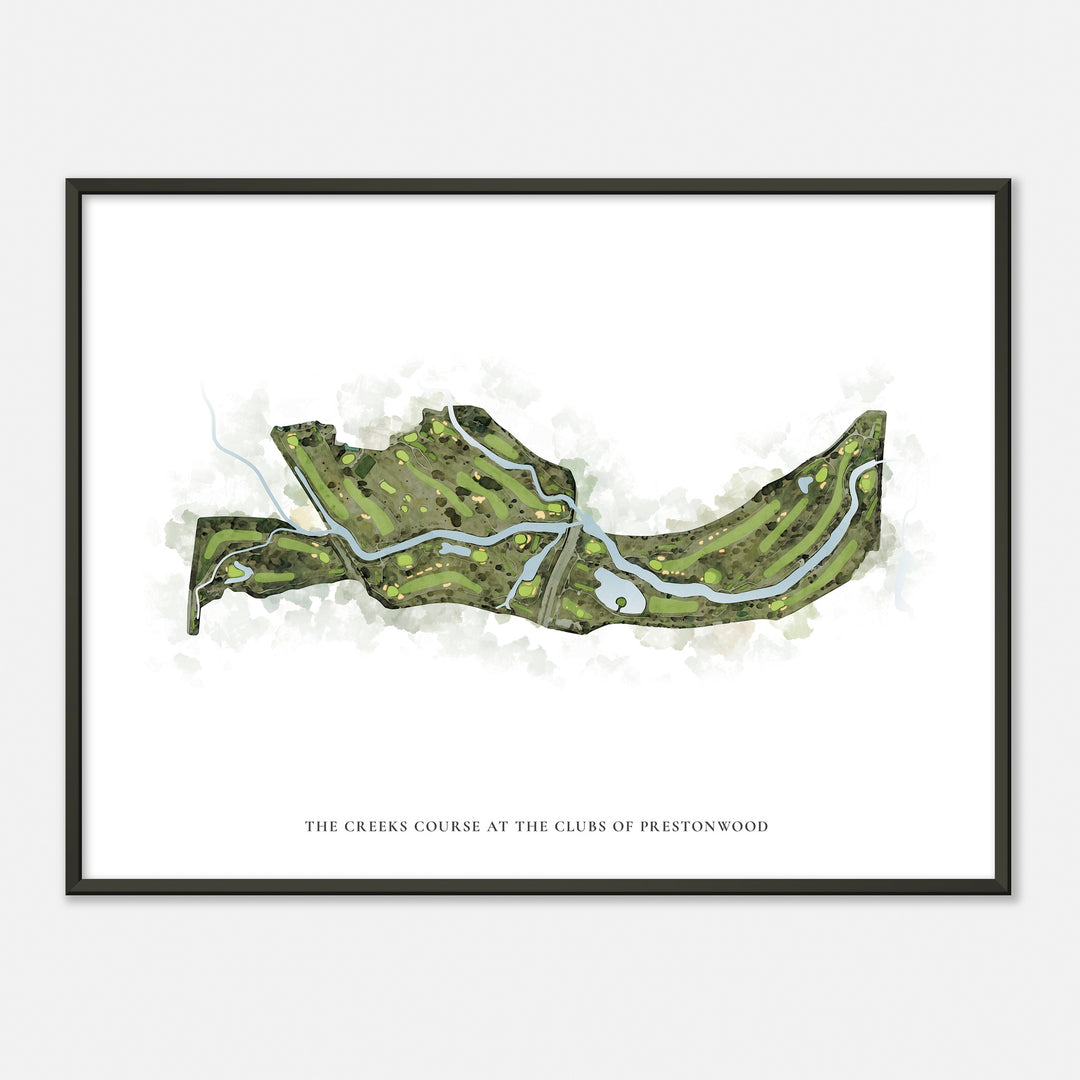 Print of The Creeks Course At The Clubs Of Prestonwood Classic Map