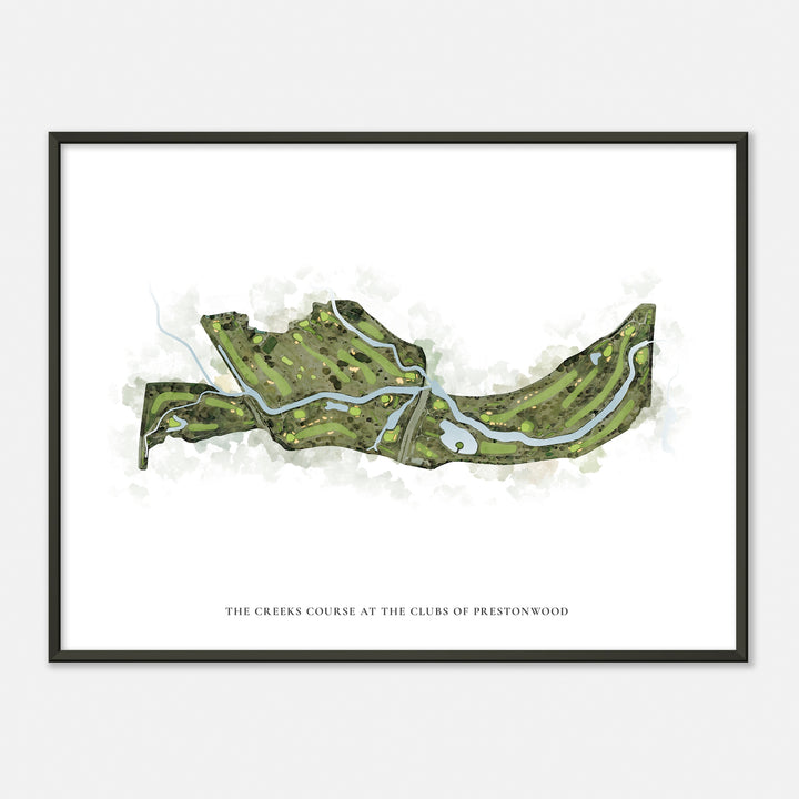 Print of The Creeks Course At The Clubs Of Prestonwood Classic Map
