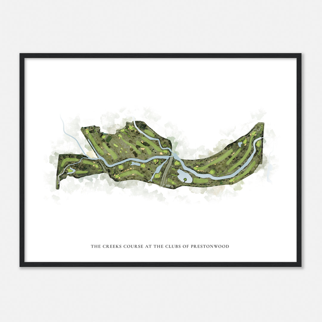 Print of The Creeks Course At The Clubs Of Prestonwood Classic Map