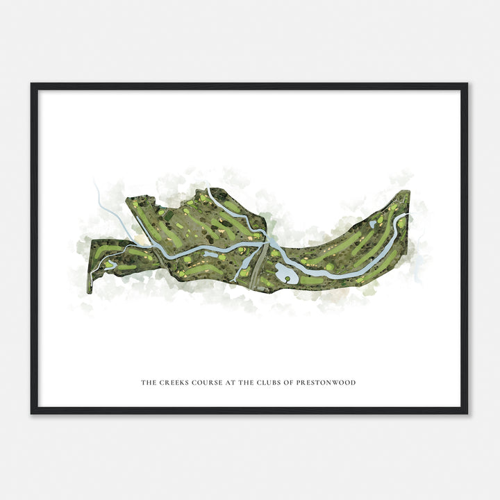 Print of The Creeks Course At The Clubs Of Prestonwood Classic Map
