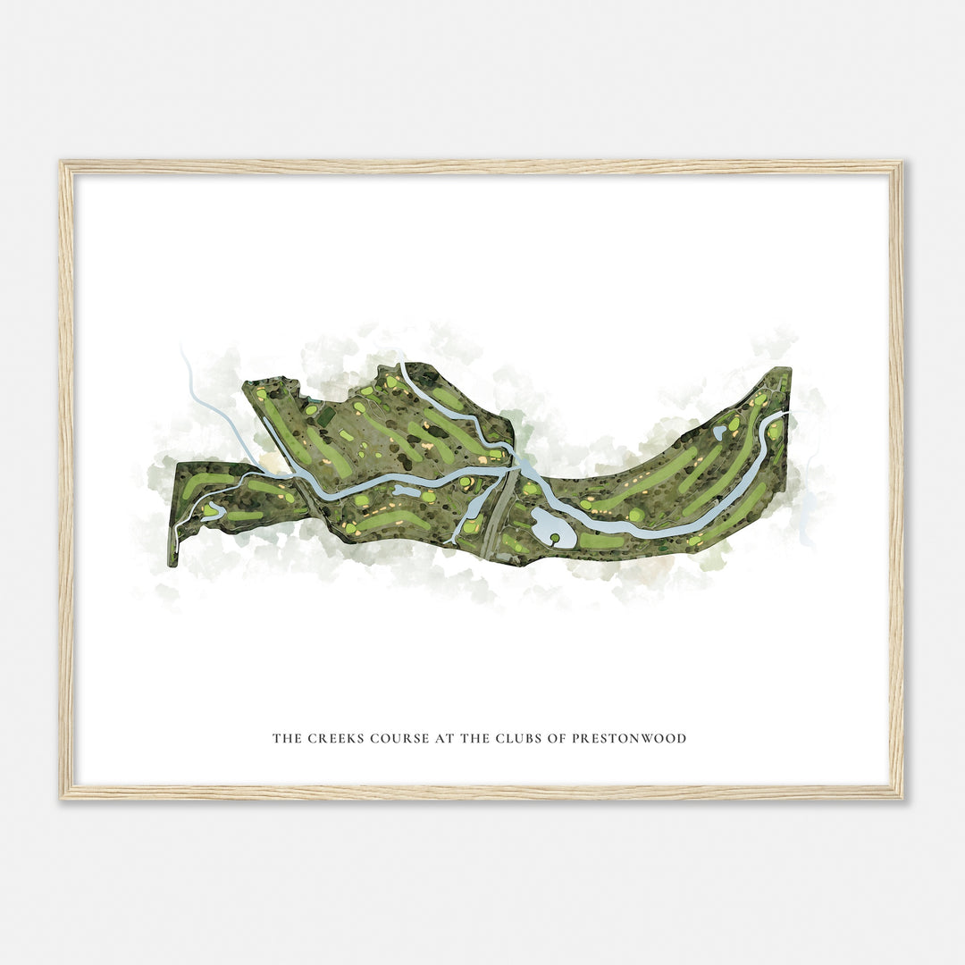 Print of The Creeks Course At The Clubs Of Prestonwood Classic Map