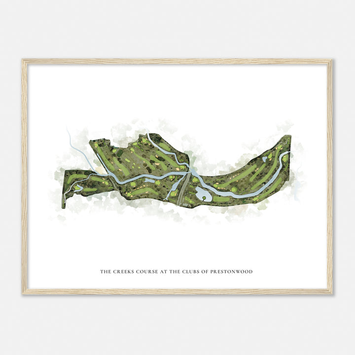Print of The Creeks Course At The Clubs Of Prestonwood Classic Map