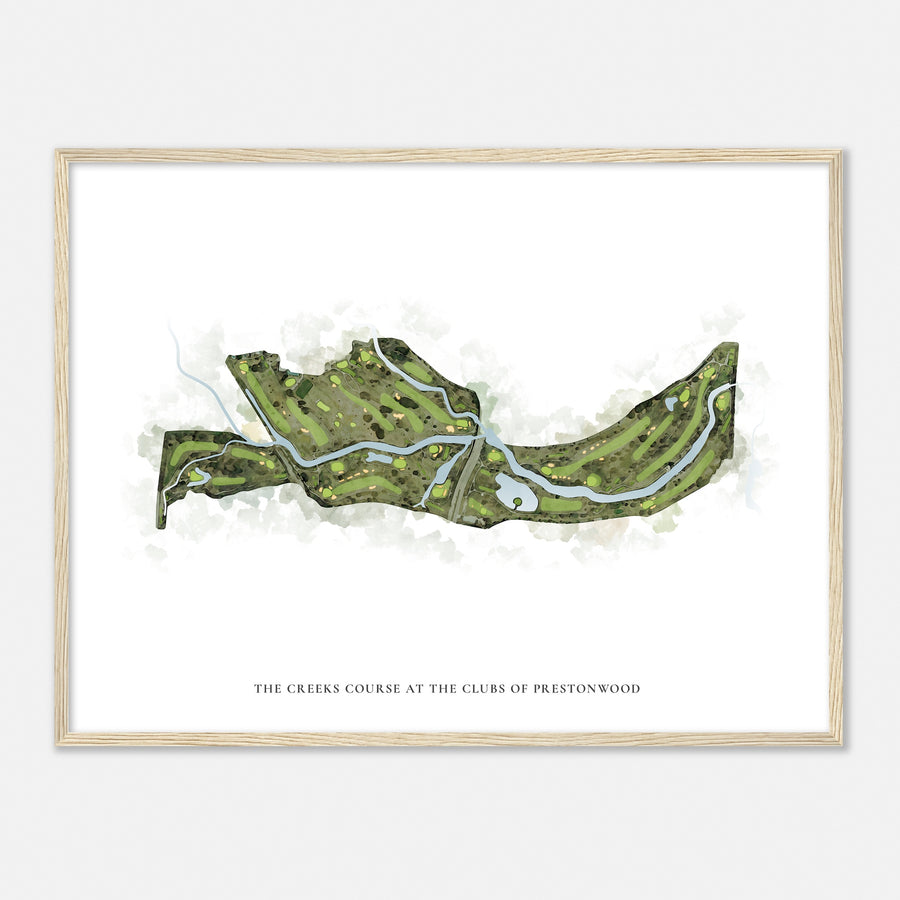 Print of The Creeks Course At The Clubs Of Prestonwood Classic Map