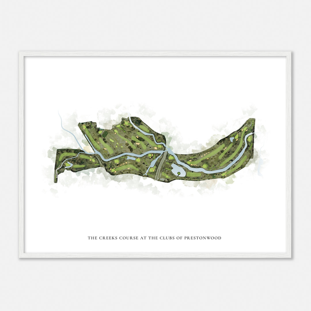 Print of The Creeks Course At The Clubs Of Prestonwood Classic Map