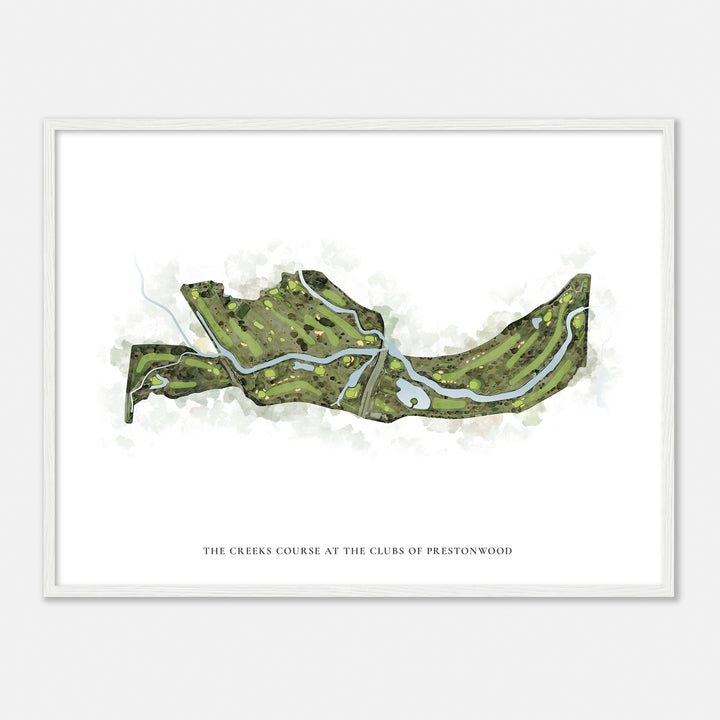Print of The Creeks Course At The Clubs Of Prestonwood Classic Map