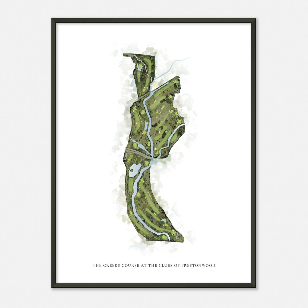 Print of The Creeks Course At The Clubs Of Prestonwood Classic Map