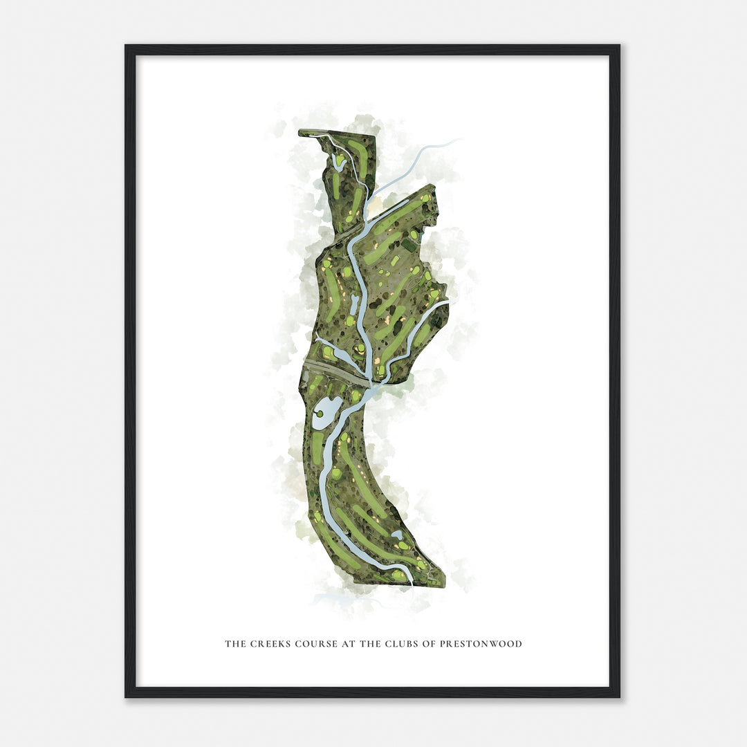 Print of The Creeks Course At The Clubs Of Prestonwood Classic Map