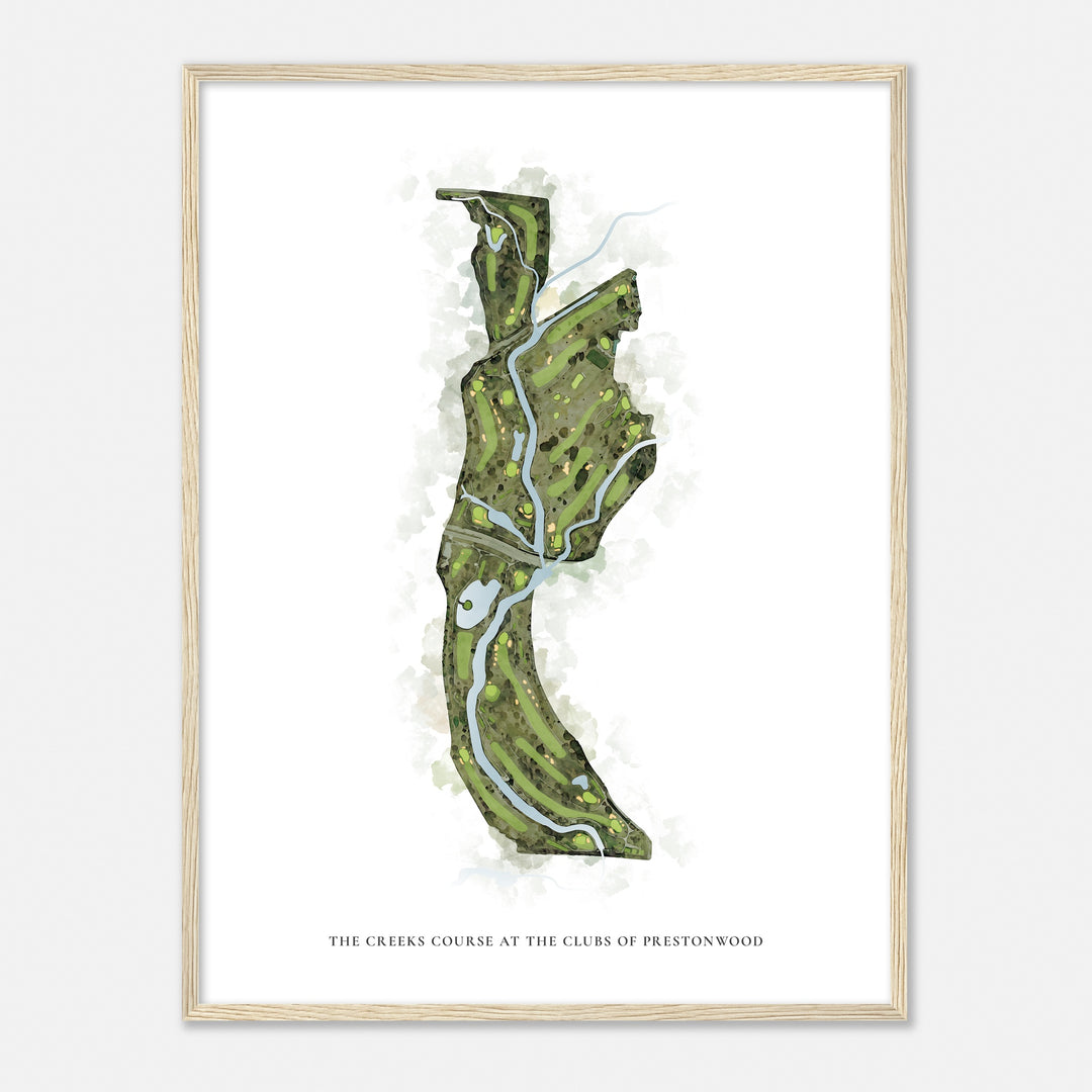 Print of The Creeks Course At The Clubs Of Prestonwood Classic Map