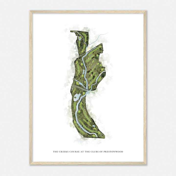 Print of The Creeks Course At The Clubs Of Prestonwood Classic Map