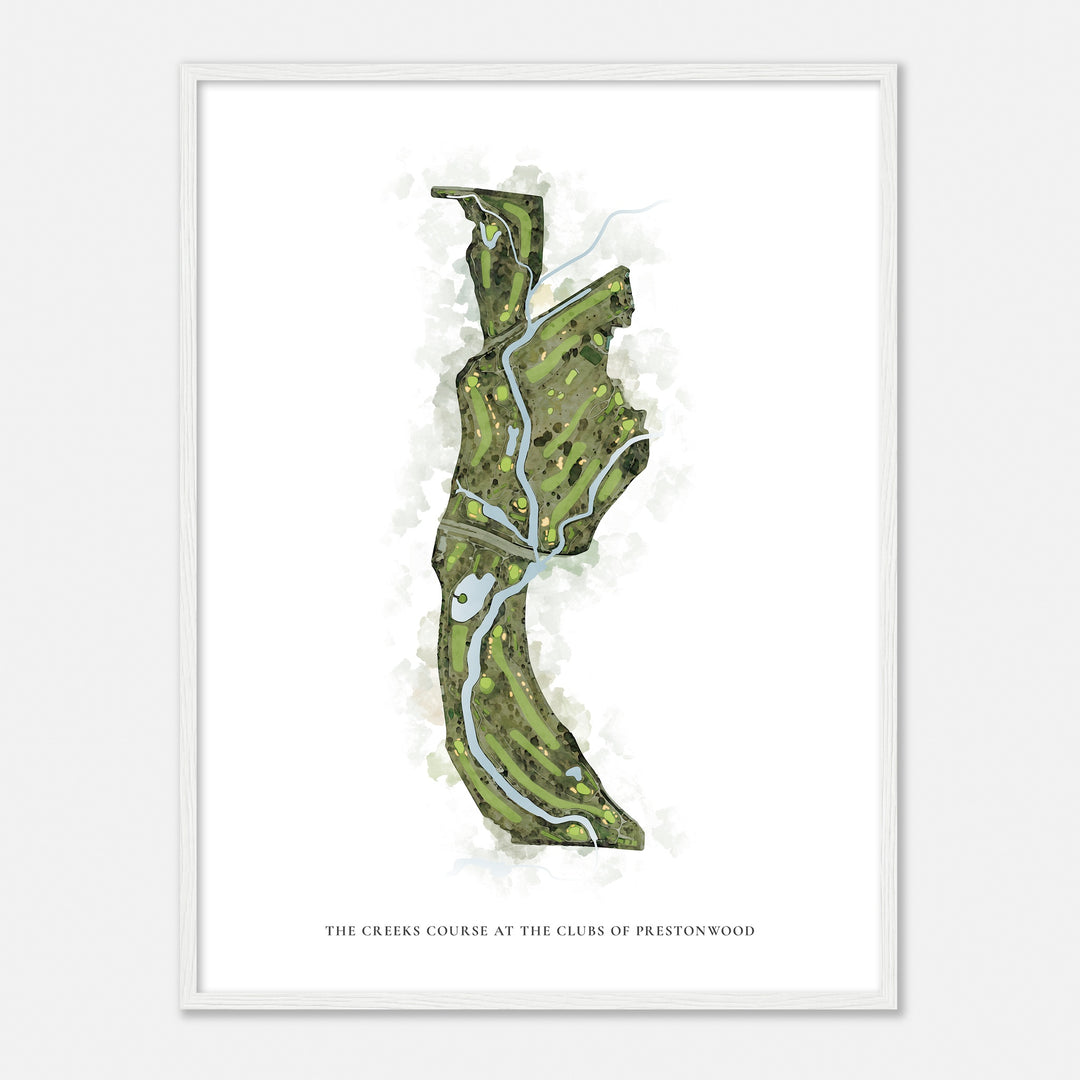 Print of The Creeks Course At The Clubs Of Prestonwood Classic Map