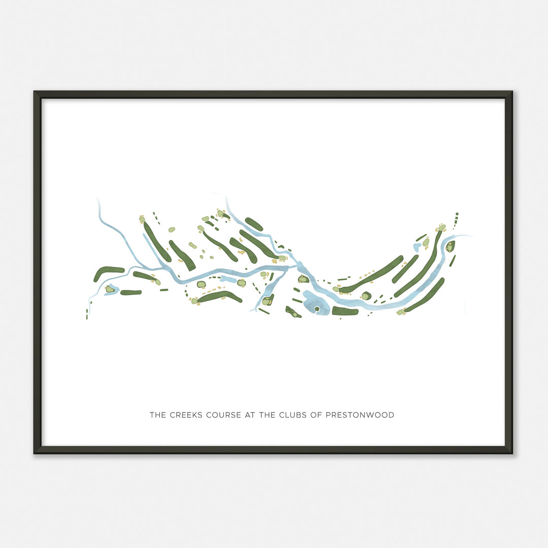 Print of The Creeks Course At The Clubs Of Prestonwood Modern Map