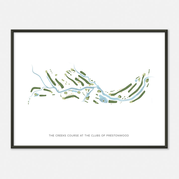 Print of The Creeks Course At The Clubs Of Prestonwood Modern Map