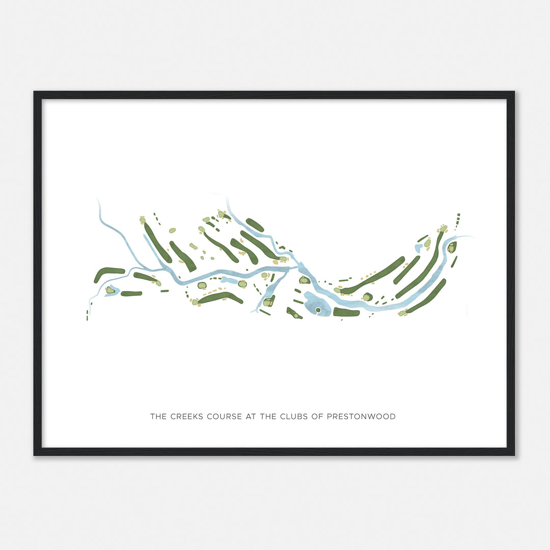 Print of The Creeks Course At The Clubs Of Prestonwood Modern Map