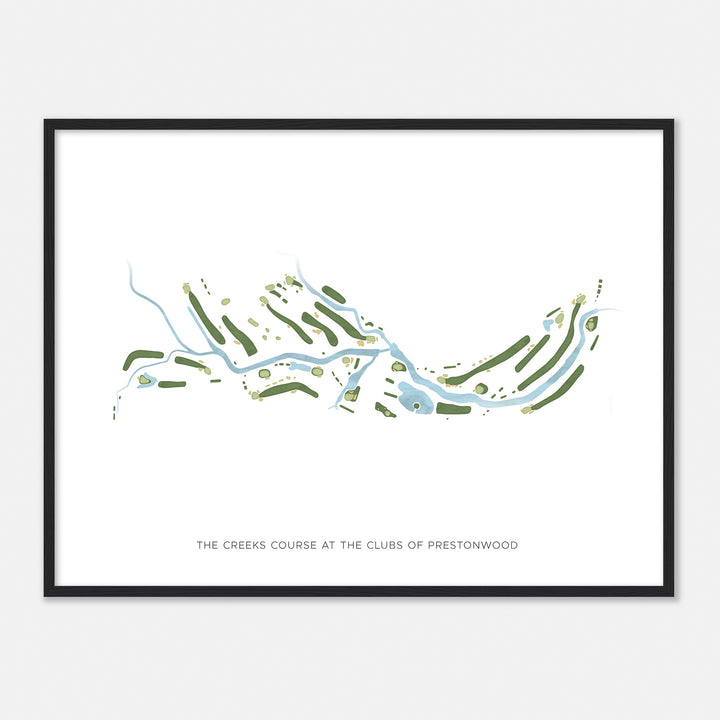 Print of The Creeks Course At The Clubs Of Prestonwood Modern Map