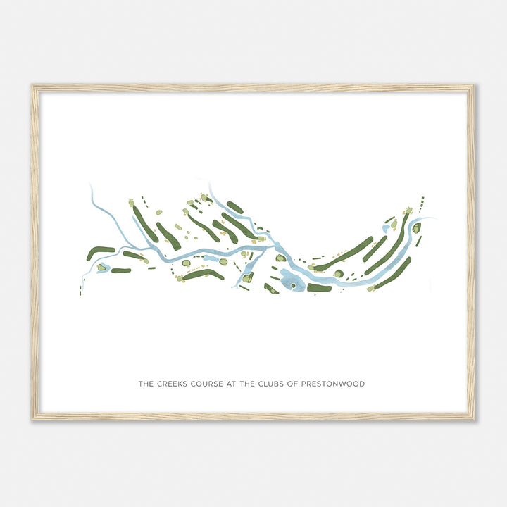 Print of The Creeks Course At The Clubs Of Prestonwood Modern Map