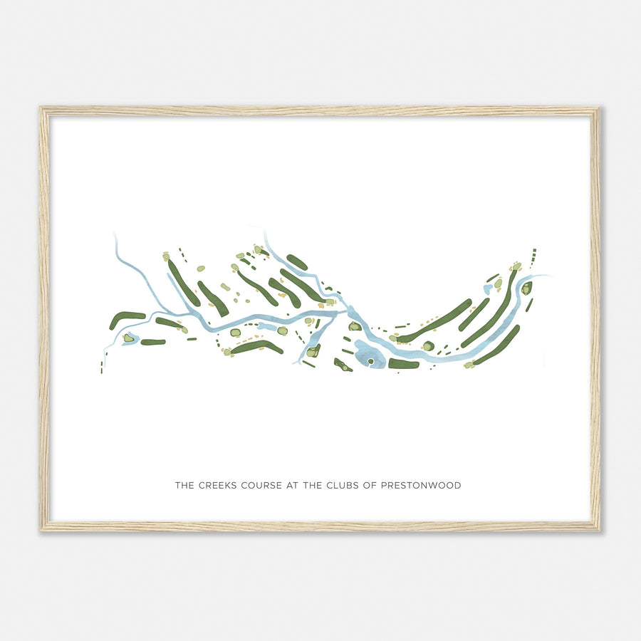 Print of The Creeks Course At The Clubs Of Prestonwood Modern Map