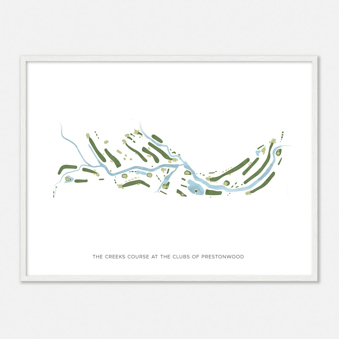 Print of The Creeks Course At The Clubs Of Prestonwood Modern Map