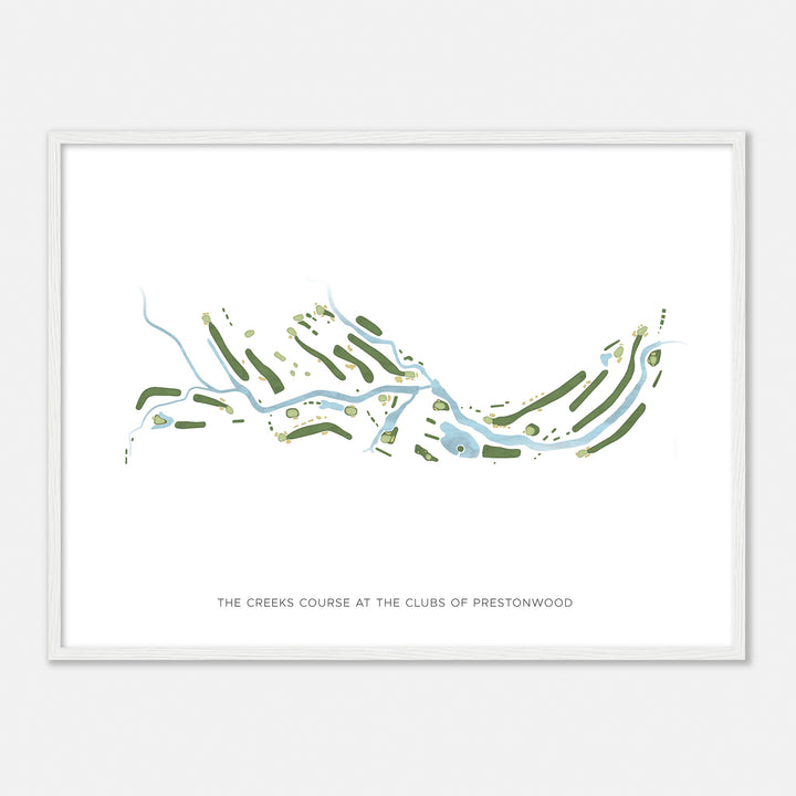 Print of The Creeks Course At The Clubs Of Prestonwood Modern Map