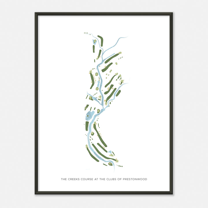 Print of The Creeks Course At The Clubs Of Prestonwood Modern Map