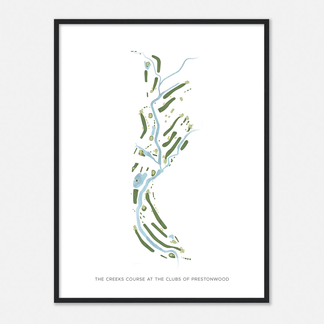 Print of The Creeks Course At The Clubs Of Prestonwood Modern Map