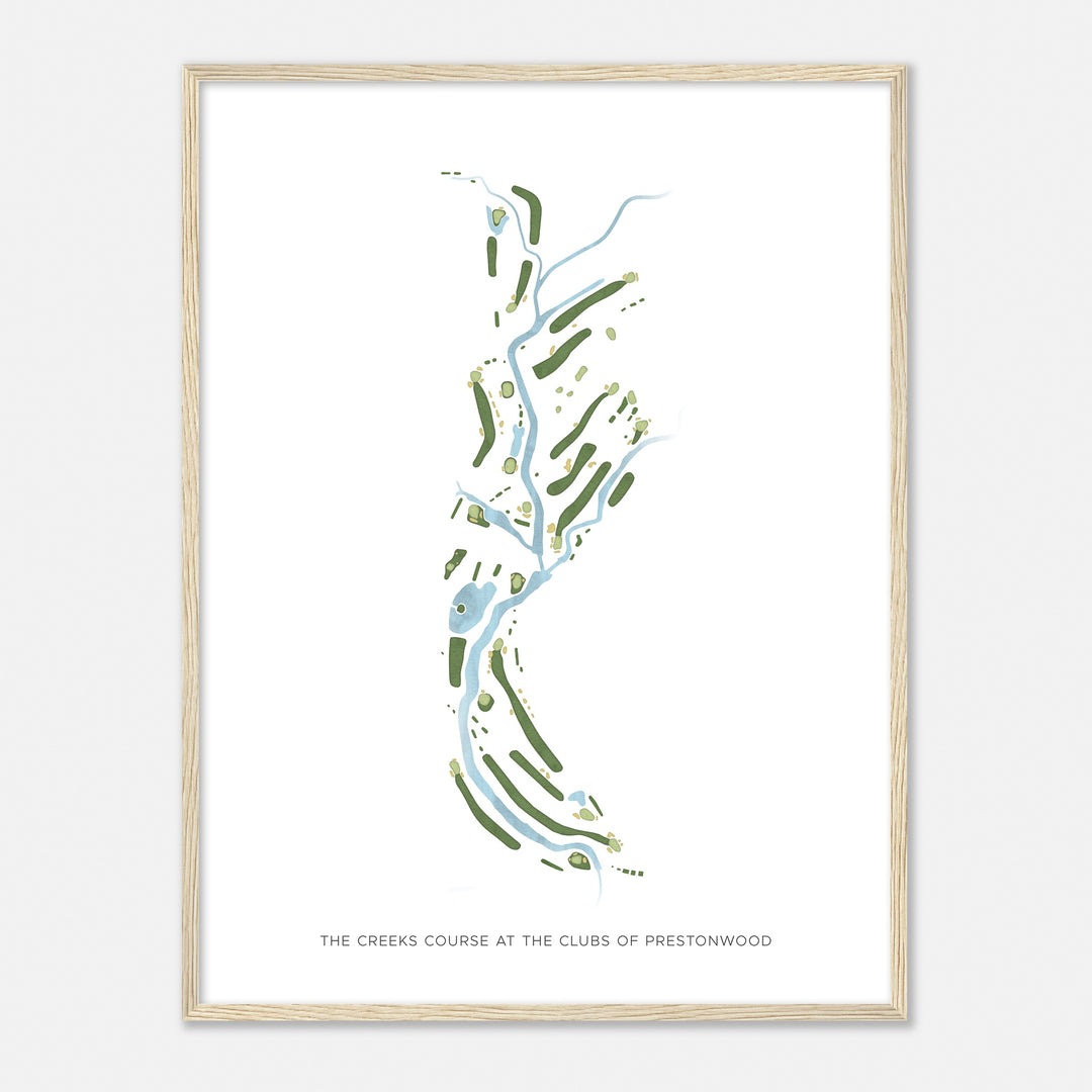 Print of The Creeks Course At The Clubs Of Prestonwood Modern Map