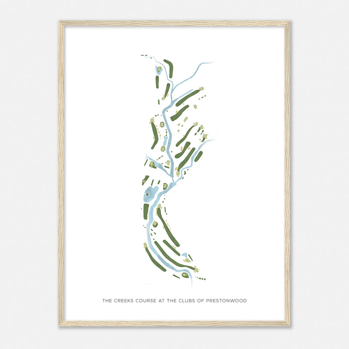Print of The Creeks Course At The Clubs Of Prestonwood Modern Map