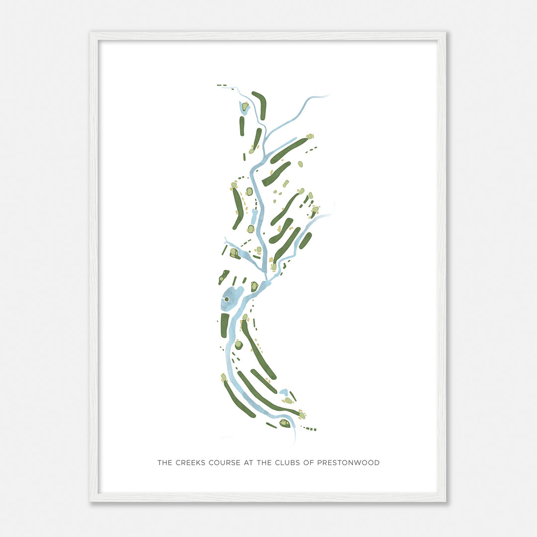 Print of The Creeks Course At The Clubs Of Prestonwood Modern Map