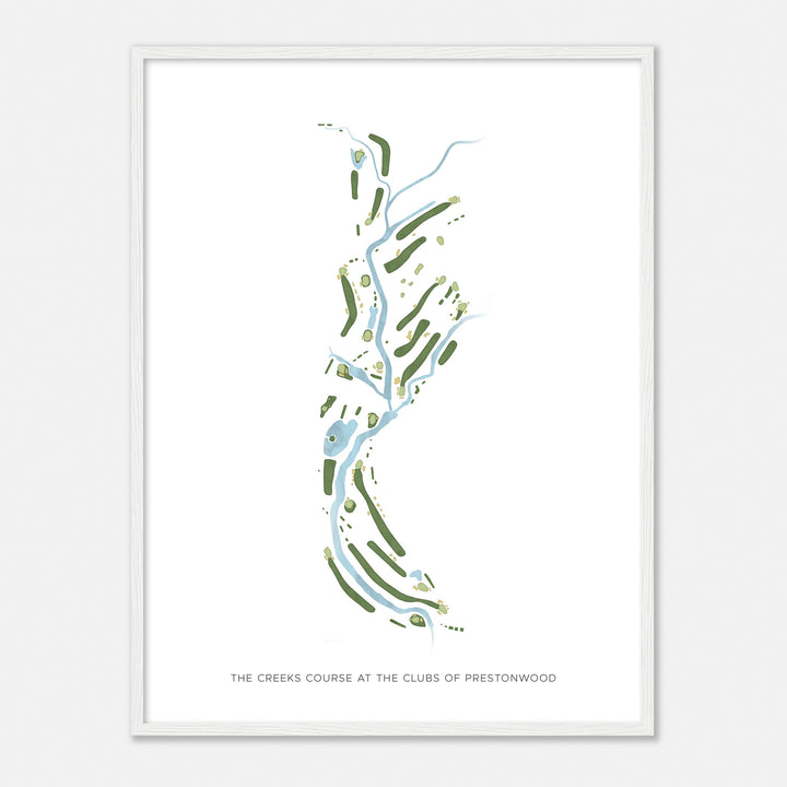 Print of The Creeks Course At The Clubs Of Prestonwood Modern Map