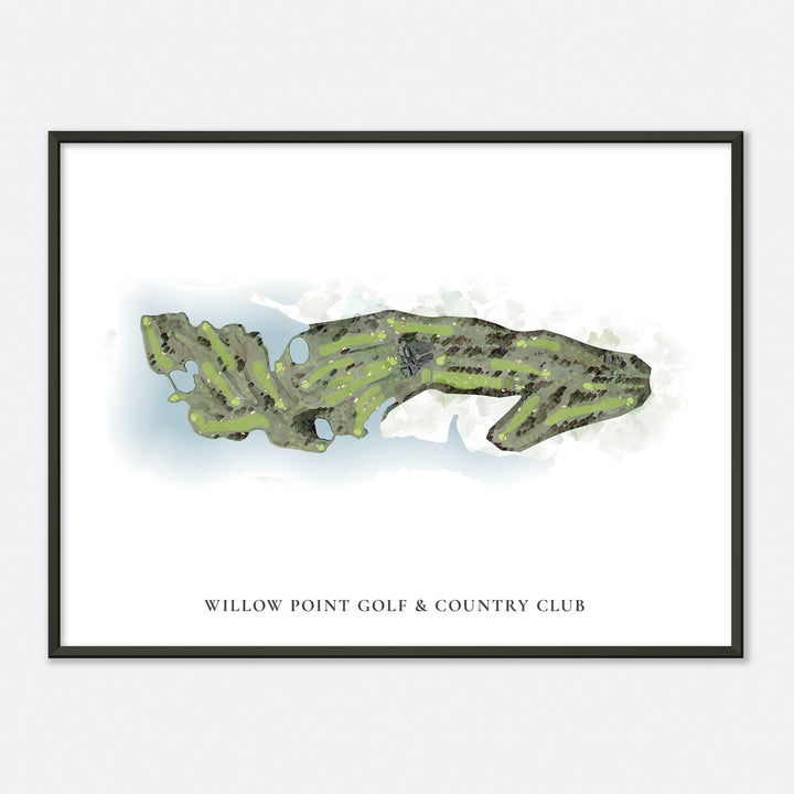 Print of Willow Point Golf & Country Club Classic Map