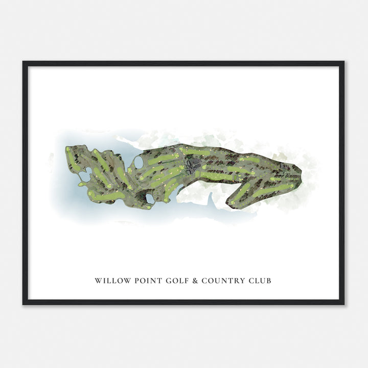 Print of Willow Point Golf & Country Club Classic Map