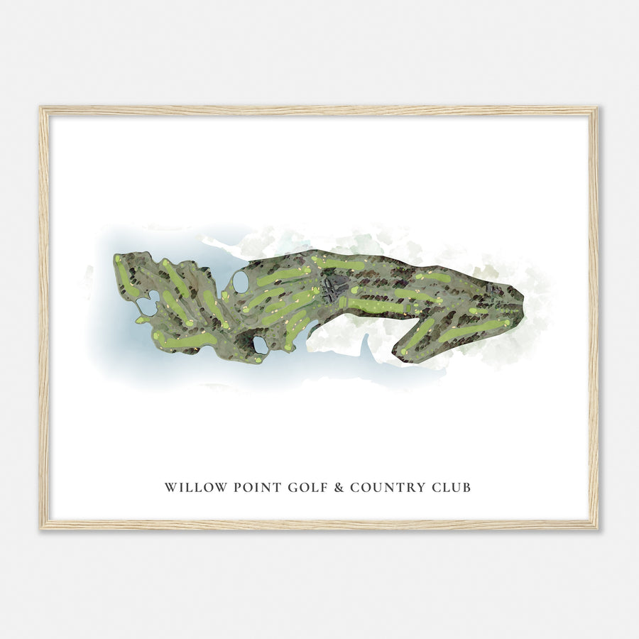 Print of Willow Point Golf & Country Club Classic Map