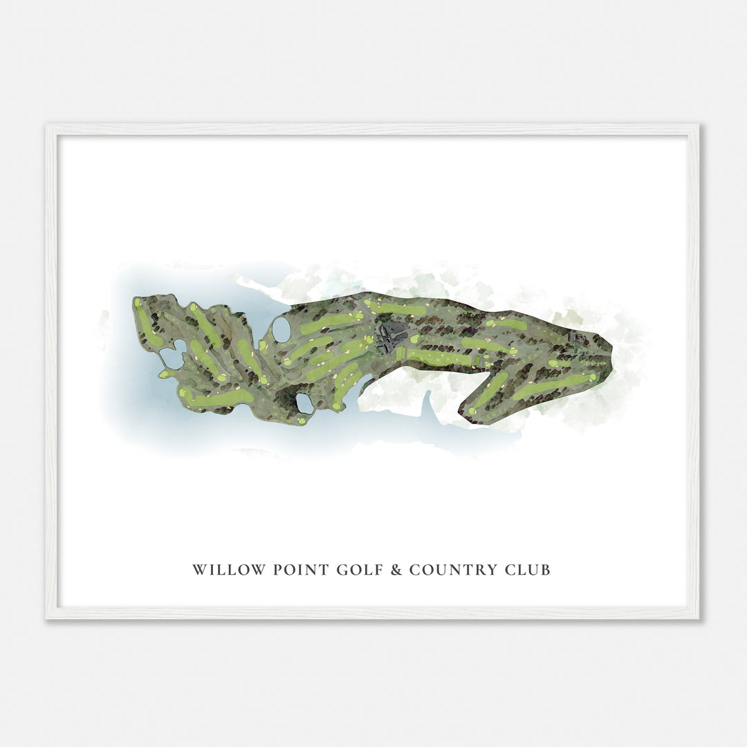 Print of Willow Point Golf & Country Club Classic Map