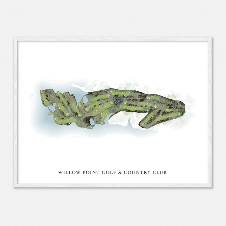 Print of Willow Point Golf & Country Club Classic Map