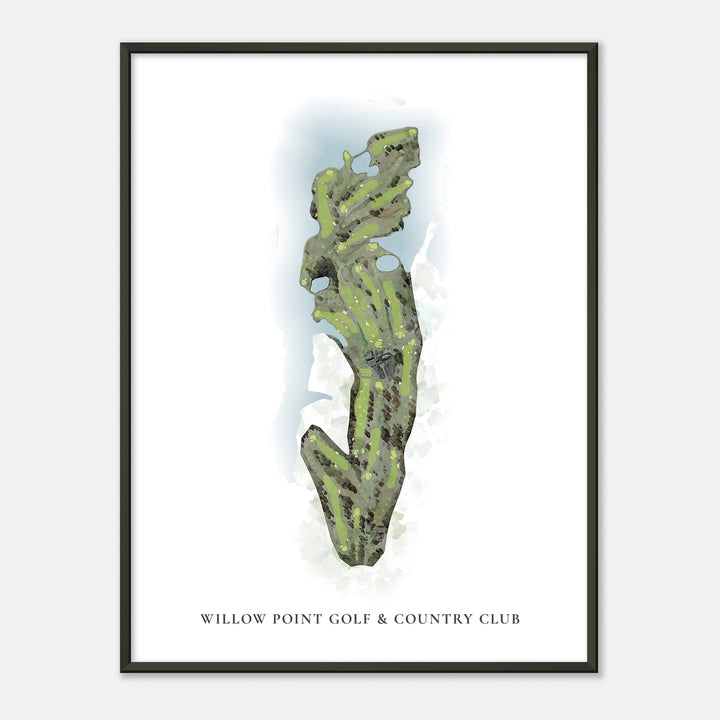 Print of Willow Point Golf & Country Club Classic Map