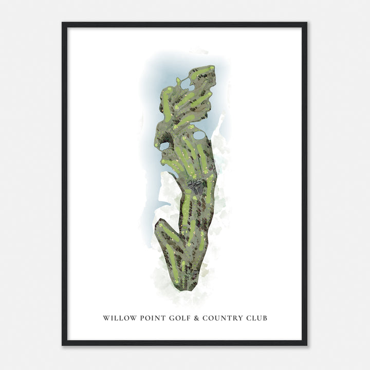 Print of Willow Point Golf & Country Club Classic Map