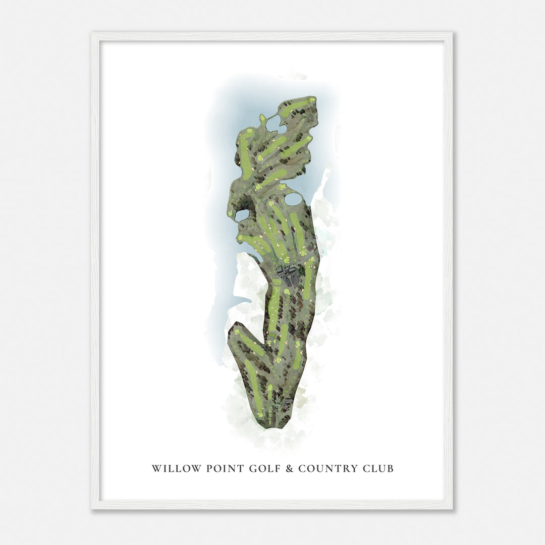 Print of Willow Point Golf & Country Club Classic Map