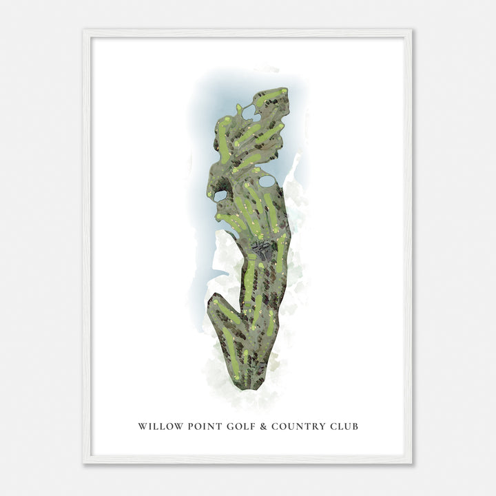 Print of Willow Point Golf & Country Club Classic Map