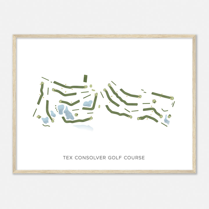 Print of Tex Consolver Golf Course Modern Map