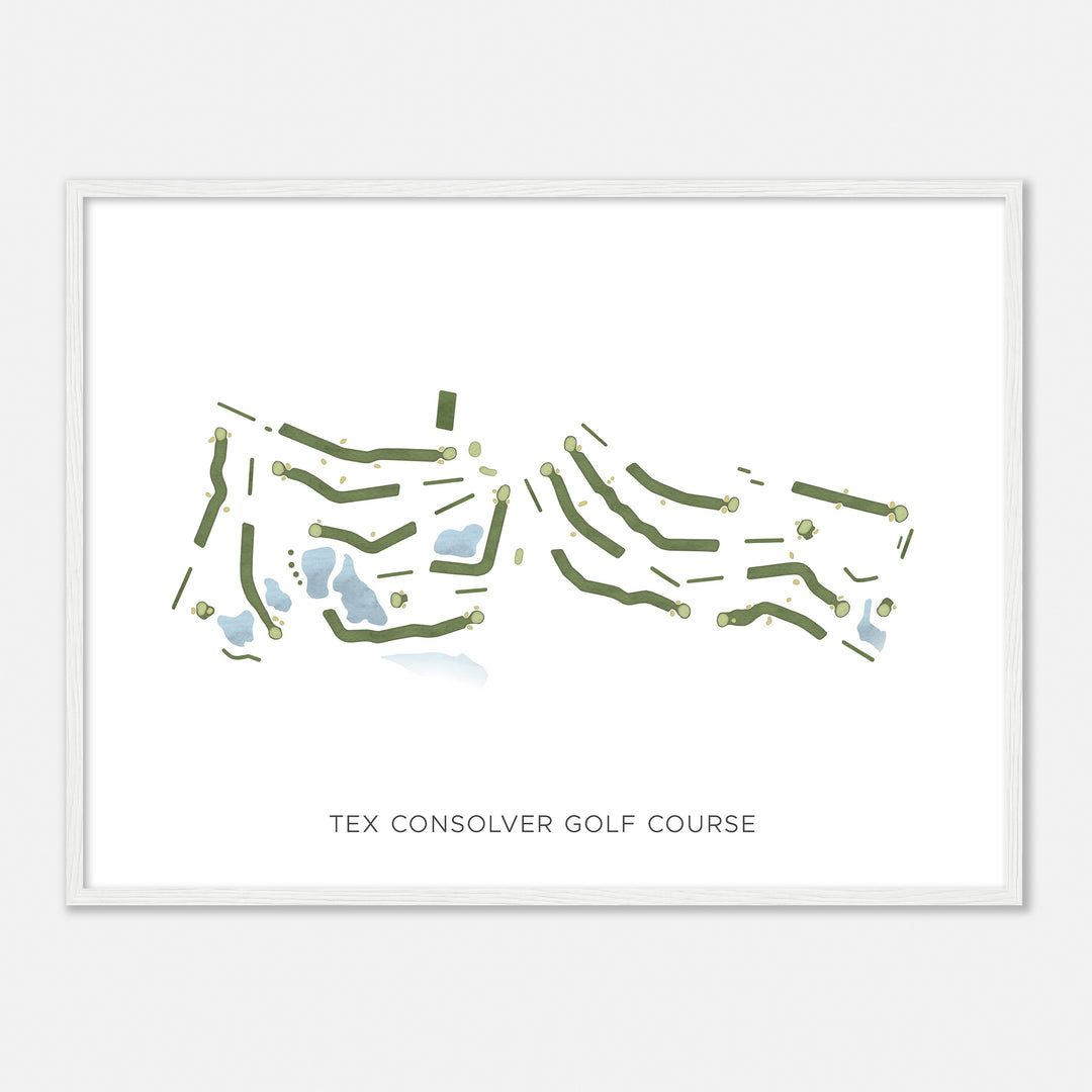 Print of Tex Consolver Golf Course Modern Map