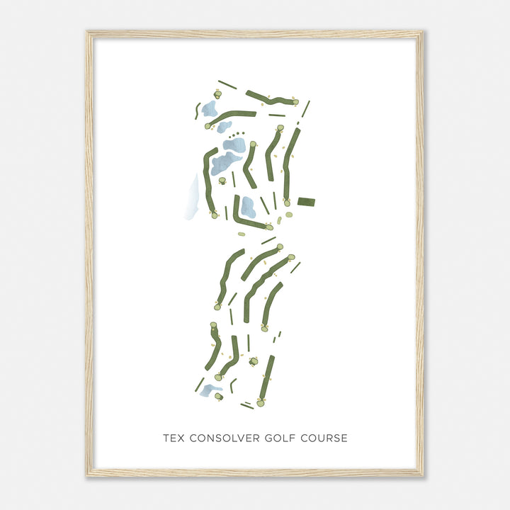 Print of Tex Consolver Golf Course Modern Map