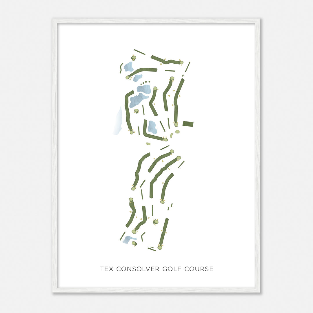 Print of Tex Consolver Golf Course Modern Map